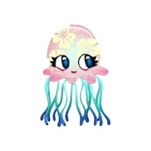 Rose Cute Tropical Jellyfish